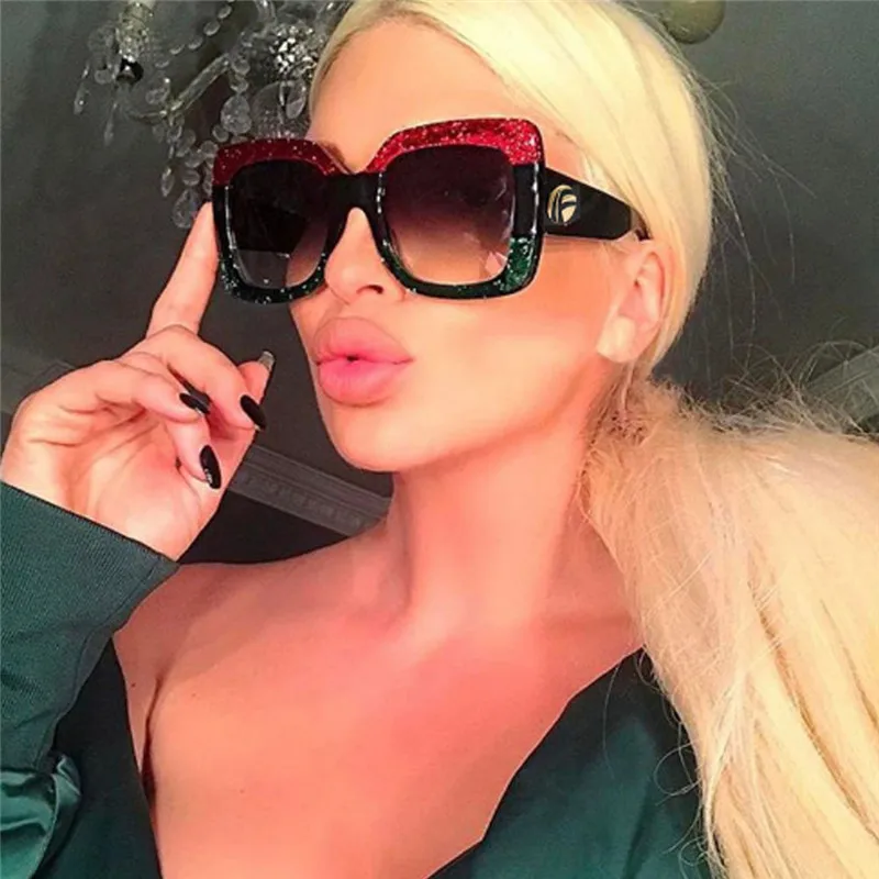 2018 Брендовая Дизайнерская обувь Винтаж Пластик Frame дамы негабаритных Квадратные