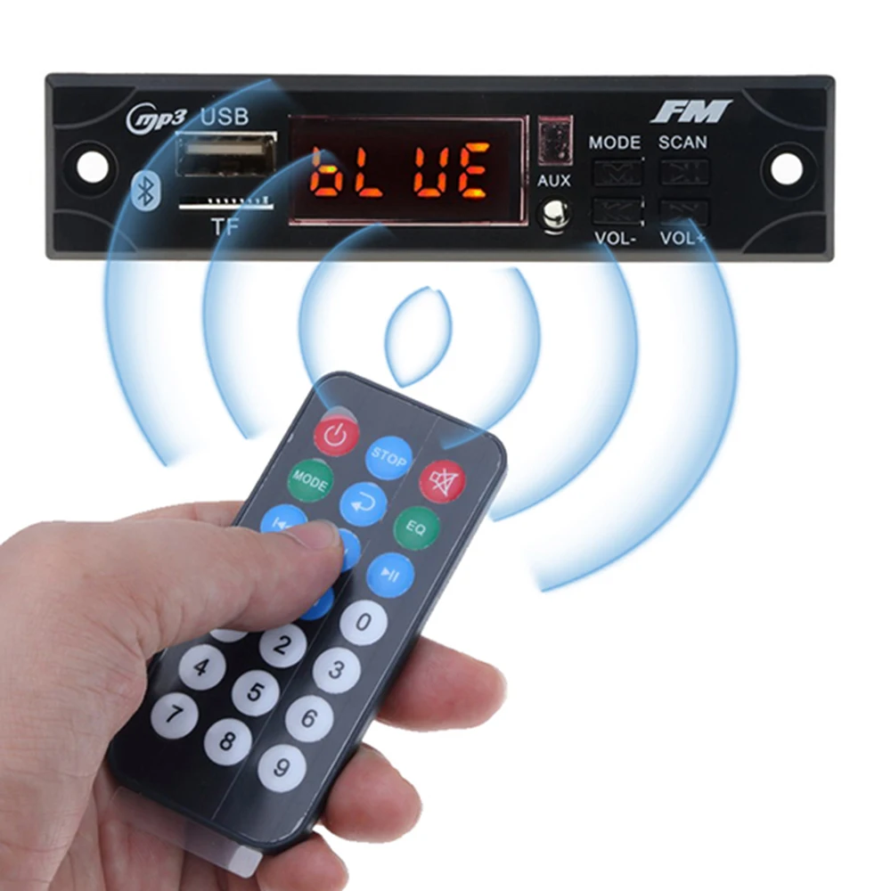 FM радио TF USB AUX 5 в 12 В MP3 плеер декодер плата модуль Bluetooth приемник автомобильный