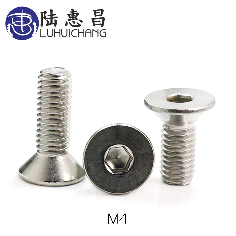 Luhuichang m4 304 из нержавеющей стали с плоской головкой потайной головкой с шестигранной головкой