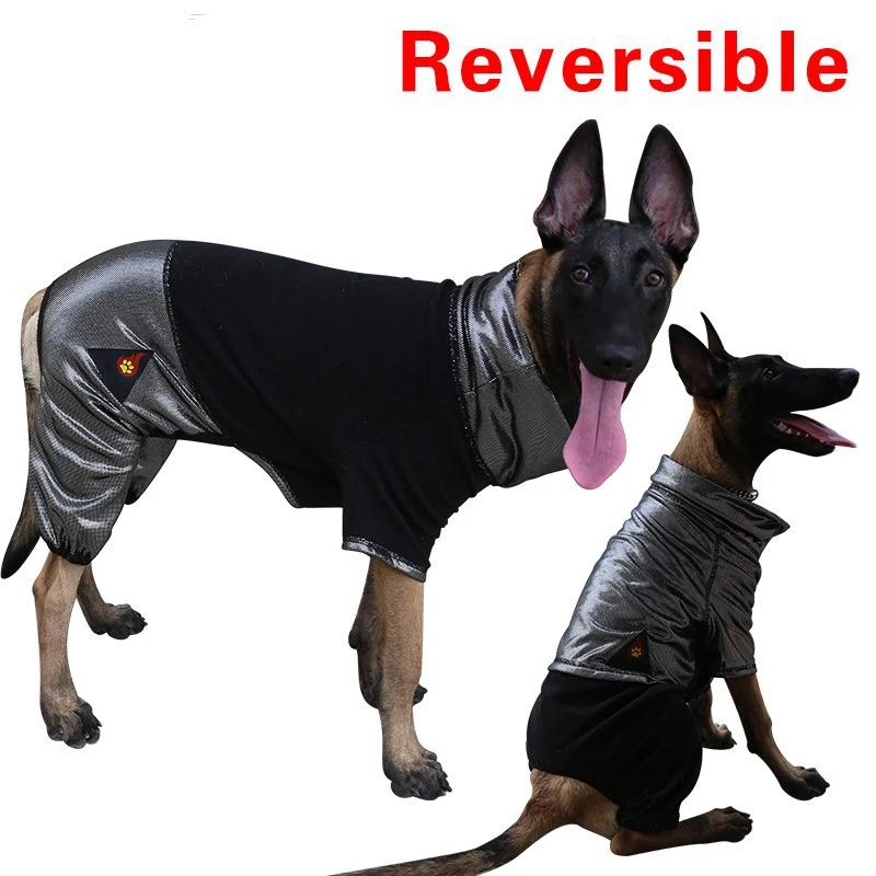 Зимний теплый двусторонний комбинезон для домашних животных собак больших