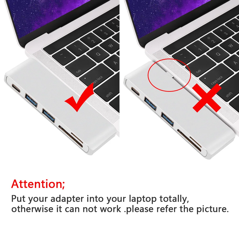 Сдвоенный USB C концентратор Thunderbolt 3 адаптер USB-C с Micro SD/картридер слот для MacBook Air 13 дюймов модель A1932