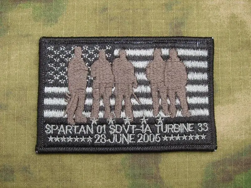 Серая марка печать команда операции красные крылья одинокий выживший Спартан 01