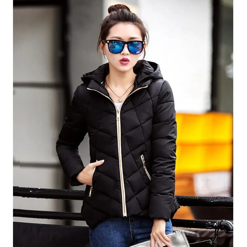 Winter Feather Cotton Women Jacket Coat Short Section Parkas Fashion Thick Big Yards Cotton-Padded Female Overcoat LJ0406 | Женская