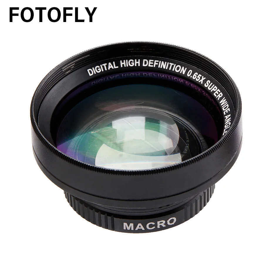 Объектив FOTOFLY 0.65X 37 мм широкоугольный объектив с макросъемкой оптическое стекло