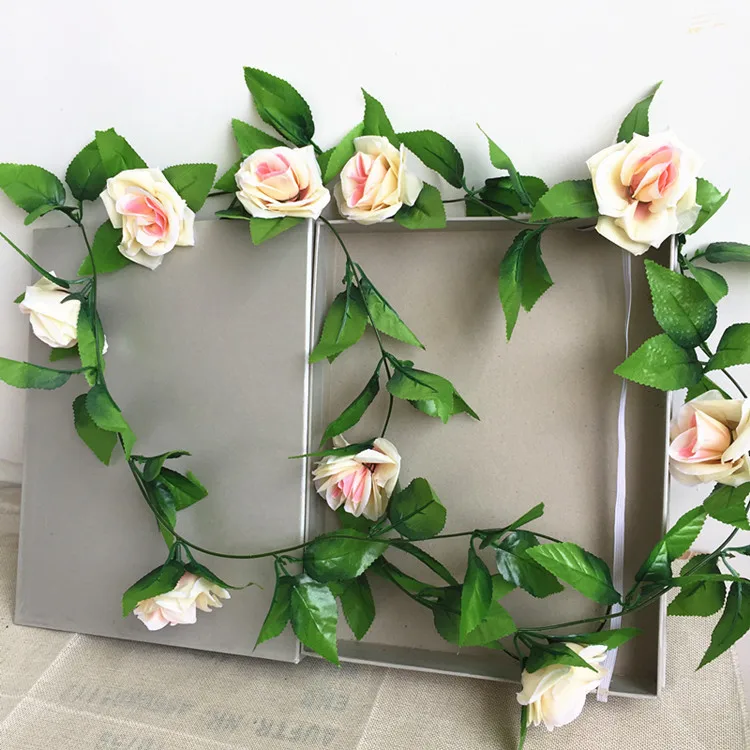 3PCS/lot Yellow Artificial Fake Silk Rose Flower Ivy Vine Hanging Wedding Decor Party Home Garden Supermarket Decoration | Дом и сад