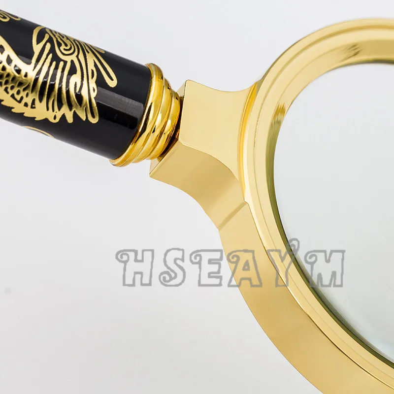 Лупа с ручкой в виде дракона 90 мм|magnifying glass loupe|glass louperead newspaper |