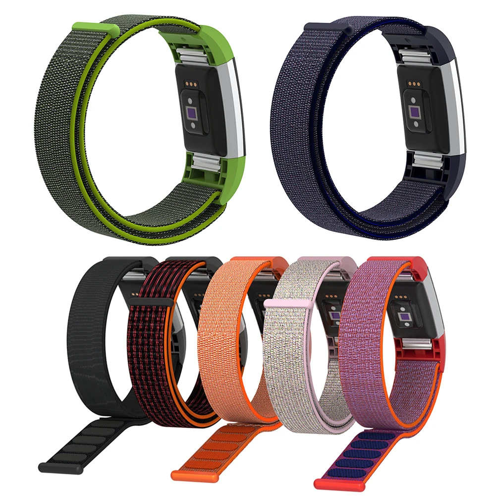Сменный нейлоновый ремешок для наручных часов ремешок для Fitbit Charge 2 спортивный браслет сменный нейлоновый ремешок для наручных часов