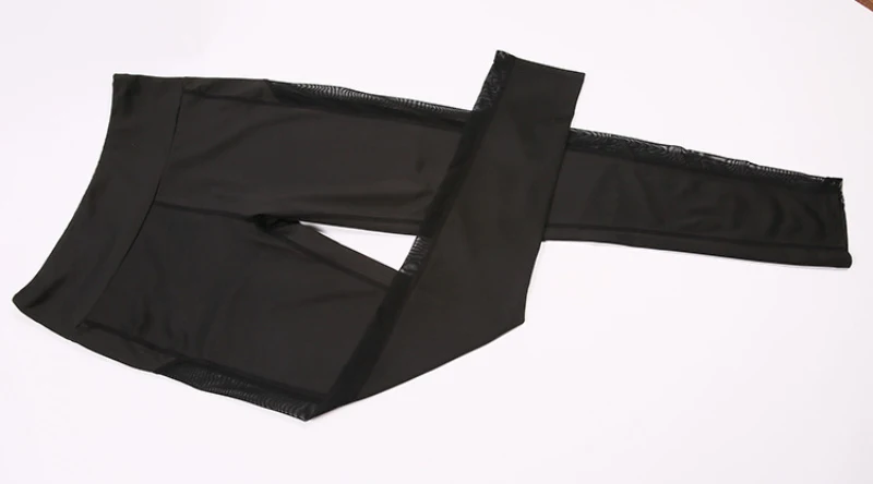 Модные черные сетчатые леггинсы в стиле Харадзюку спортивная одежда для отдыха и