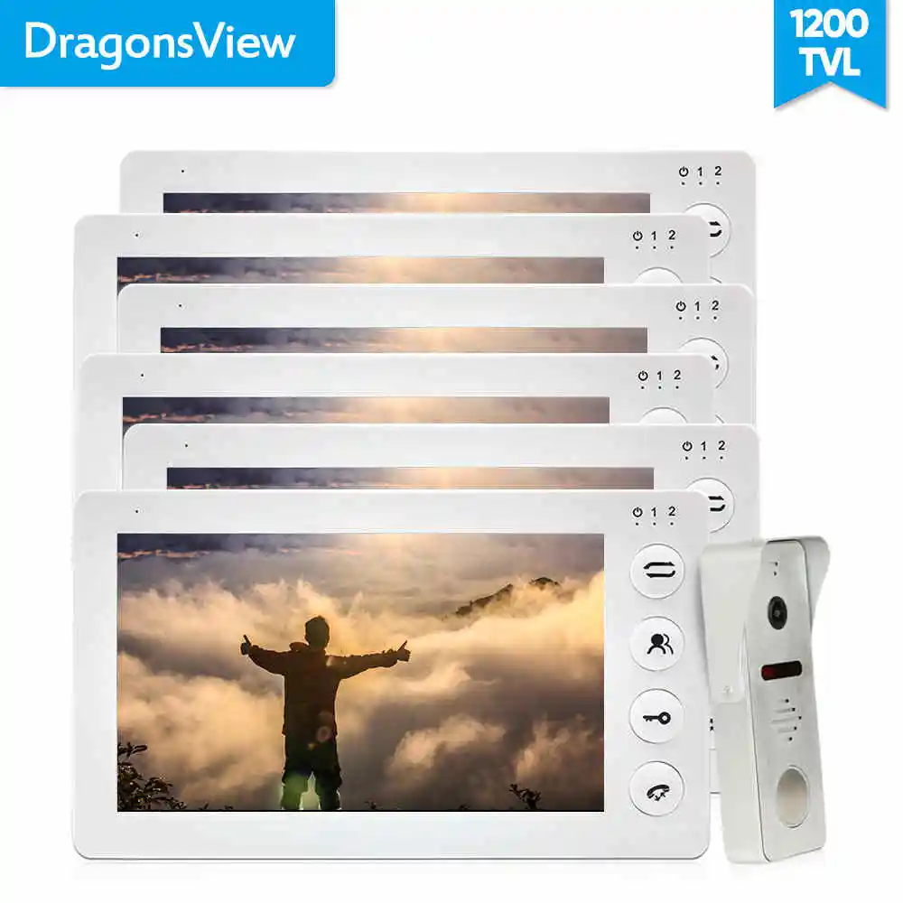 Dragonsview широкоугольный видео домофон дверной Звонок камера рекордер HD 1200TVL 7