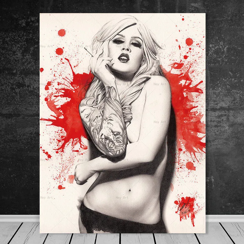 Абстрактная Настенная картина искусство домашний декор печать красивая девушка