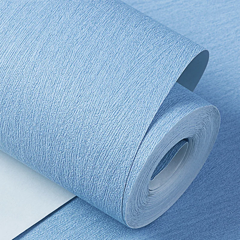 Nordic Wall Papers Home Decor Solid Color Grey Blue Waterproof Wallpaper Roll for Walls Bedroom Living Room Decorative | Краски и