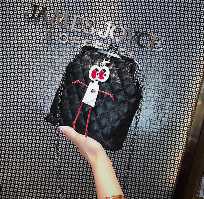 2018 Роскошный Клип Сумки ПУ кожаные сумки женщина Винтаж плед цепи женские через