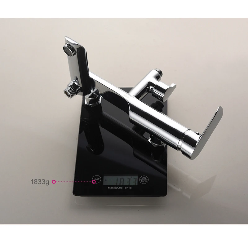 

HIDEEP High-end Brass Rain Shower Set Shower Rain Shower Tube Brass Chrome Bath Shower Head Faucet One Button Three Control