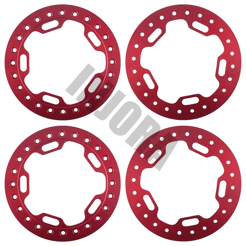 2.2 Red INJORA 61MM 4Pcs 2.2 Wheel Rim Outer Ring for 1/10 RC Crawler Axial SCX10 Wraith RR10 Traxxas TRX4 2.2" Wheel - Цвет: 2.2 Red
