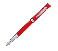 luxury silver clip fountain pen black red pimio 607 metal iraurita nib 0 5mm ink pens business gift stationery with a box