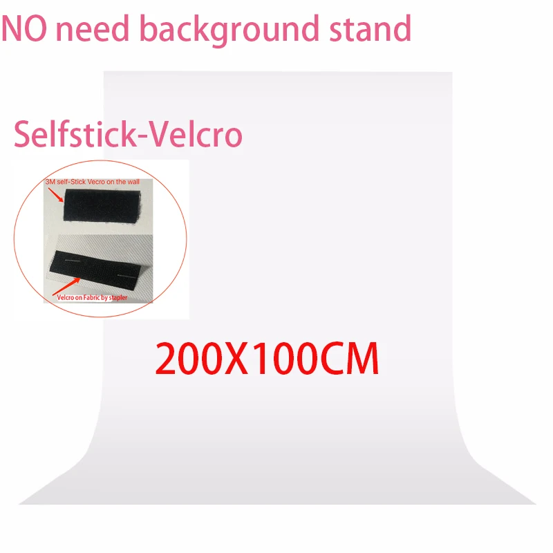 

No need Stand kit 2x1meter Photography studio Screen Chroma key Backdrop Non Woven Green Photo background for Photo Studio
