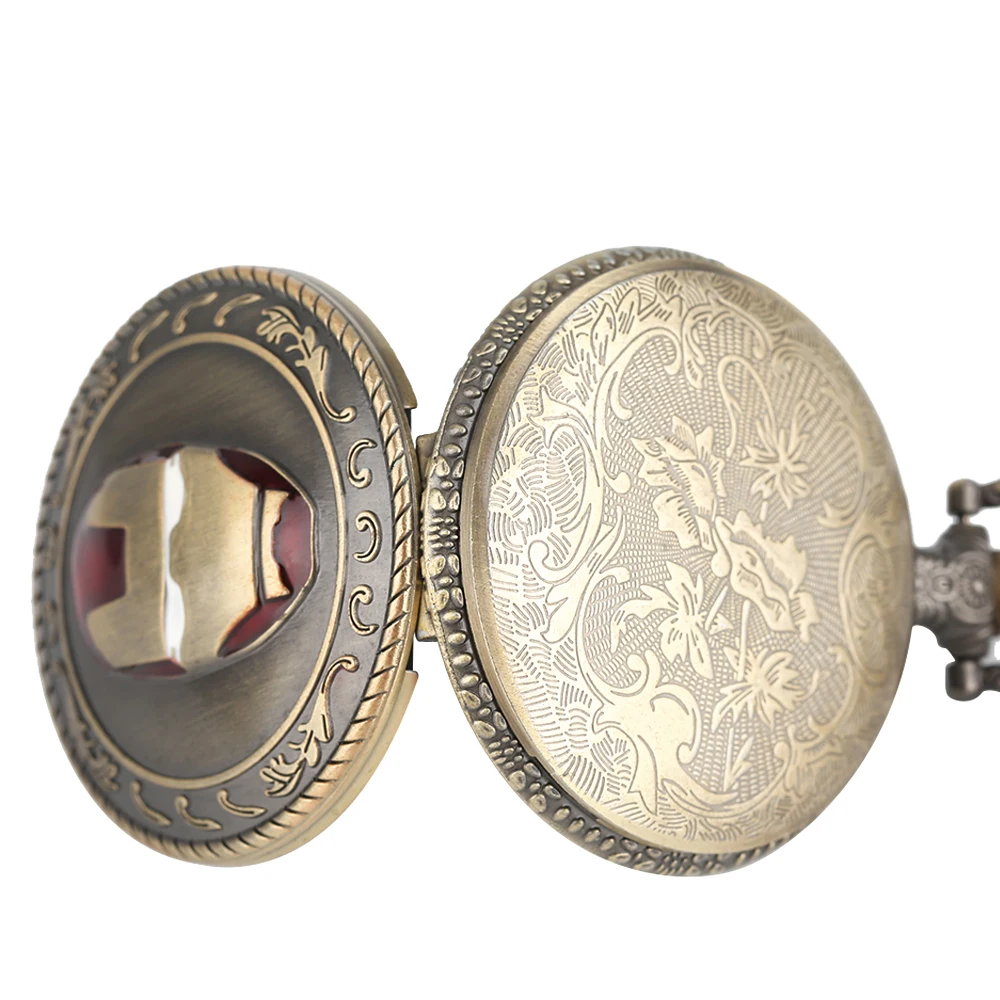 Супер Железный герой Человек 3D шлем карманные часы для мальчика Дети Мужчины