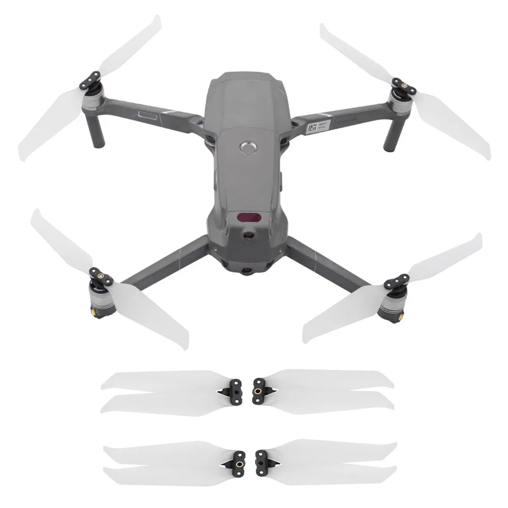 2 пары светящихся пропеллеров 8743F для дрона DJI Mavic Pro/ Zoom складные быстросъемные