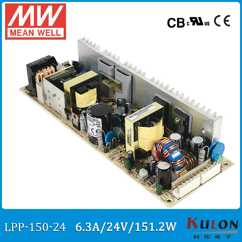 

Original MEAN WELL LPP-150-24 single output 6.3A 150W 24V Meanwell Power Supply with active PFC open frame LPP-150