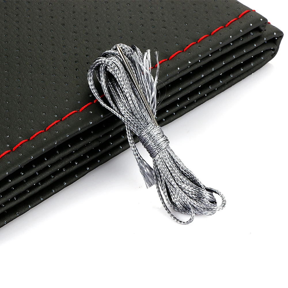 38 см черный чехол рулевого колеса автомобиля сделай сам с иголками и ниткой