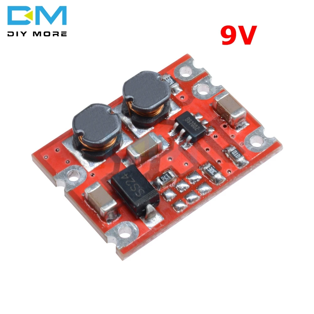 S09 DC-DC Автоматический Бак Boost Мощность Модуль Шаг вверх и вниз доска Вход 3 V-15 V Выход 3,3 V/5 V/4,2 в/9 В/12 V Электронный DIY PCB - Цвет: 9V