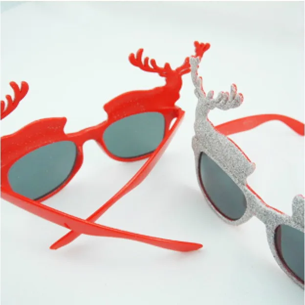 Itemship- Party Supplies Christmas Funny Glasses elk glasses (Silver) |