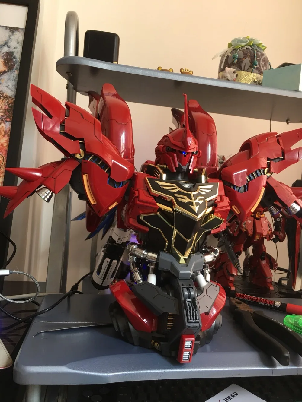 YIHUI воина гундама 1/35 MSN 06S бюст Sinanju + металлических деталей основное Крепление