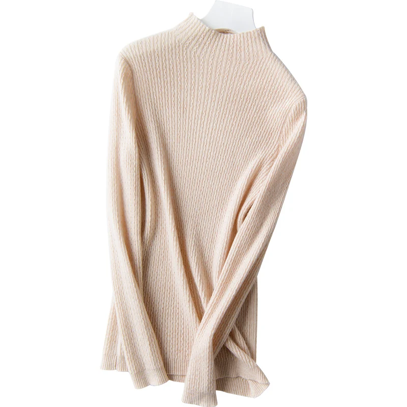 Real 100% Goats cashmere sweater Turtleneck Sweater Women Winter Styles Long Sleeves Female White Sweaters Pullover Jumper 2019 | Женская