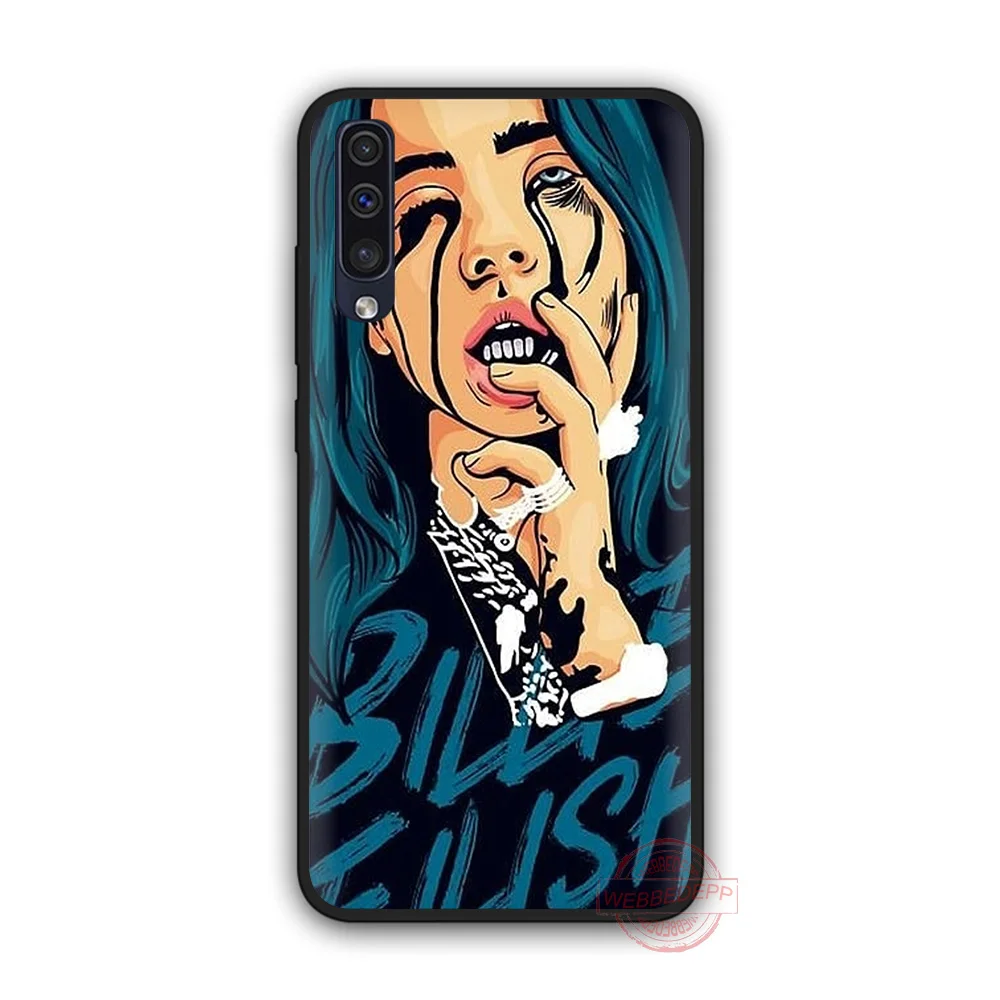 3 WEBBEDEPP Billie eilish Радуга blohsh океана глаз мягкий чехол для samsung A3 для детей 5, 6, 7, 8, 9, J6 A10 A20 A30 A40 A50 A60 A70 M10 20 30 40 - Цвет: 3