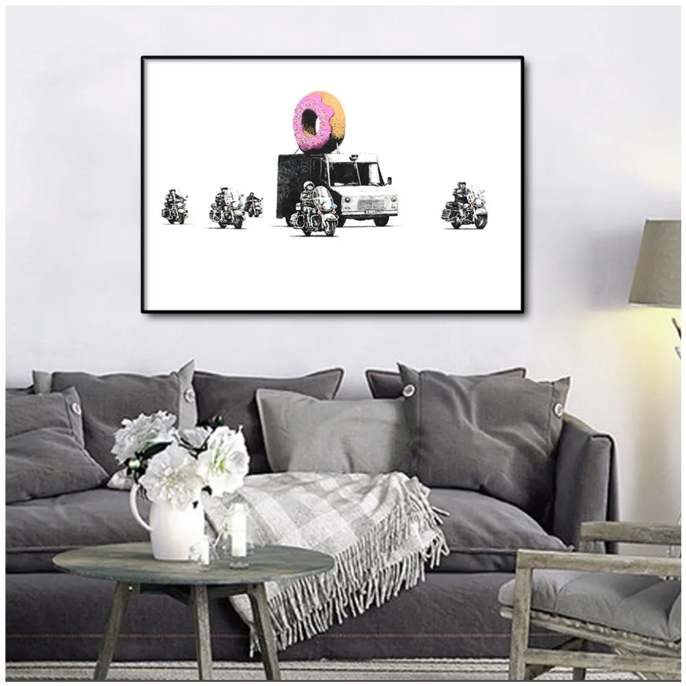 Защищенные постеры и принты в виде пончика настенное искусство скандинавский