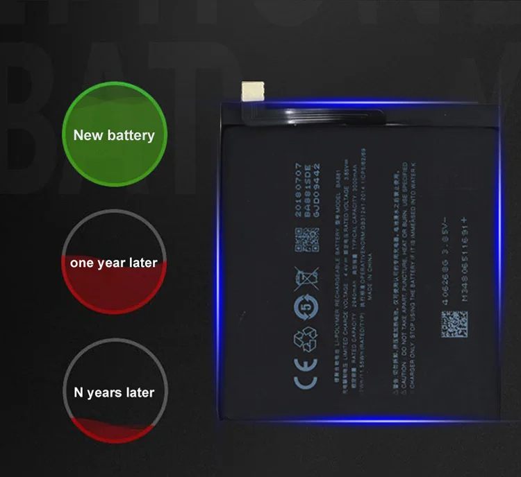 Meizu BA881 3000 мАч Новая батарея для Meizu 15 M881M/M881Q телефон высокое качество батарея+ номер отслеживания