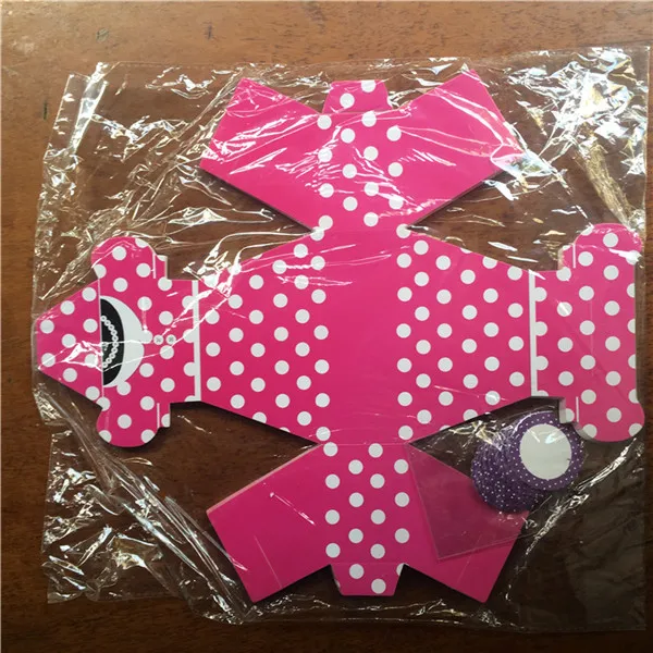 pink dots Детская Пижама с Микки Маусом и Минни-Маус Мышь благодарность угощение Коробки сумки свадебный для вечеринки, дня рождения яркие сумки фронтоны коробки 4 вида конструкций; милые яркие Коробки 20 шт./лот - Цвет: pink dots