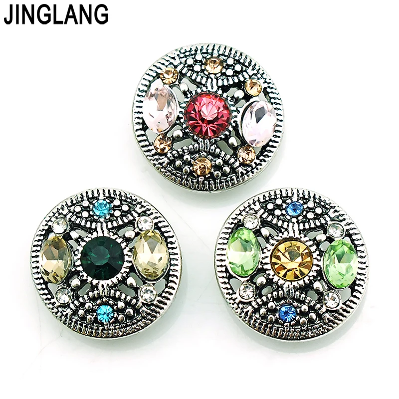 Бесплатная доставка модные 18 мм кнопки кристалл пирсинг круглая форма