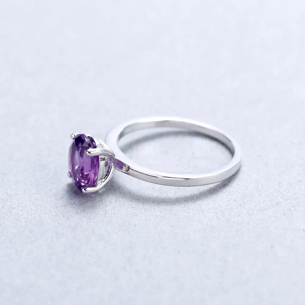 Драгоценный камень для балета 2 79ct Овальный натуральный аметист рождения солитер