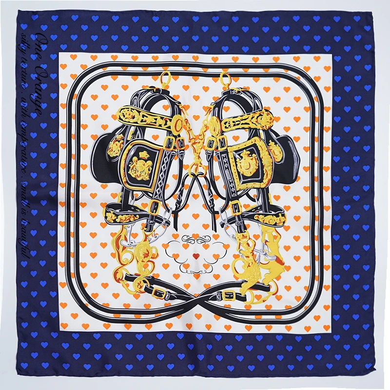 Small Square Silk Scarf Wraps 100% Silk Bandana Neckercheif Head Scarves Headband 53x53cm