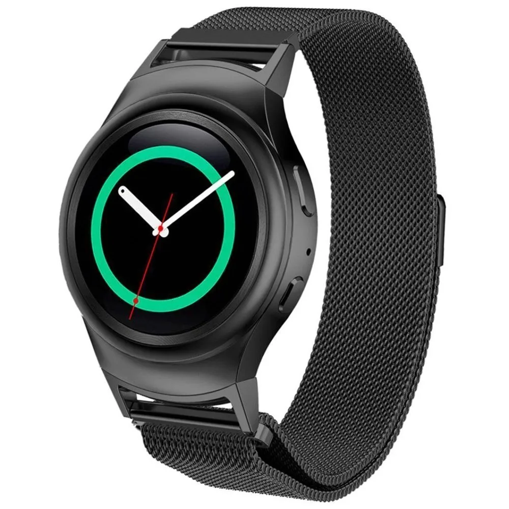 Миланский сетчатый Ремешок Смотреть Band Магнитная ремень для samsung Шестерни S2 SM-R720 и SM-R730 Нержавеющая сталь пояс браслет с Адаптеры