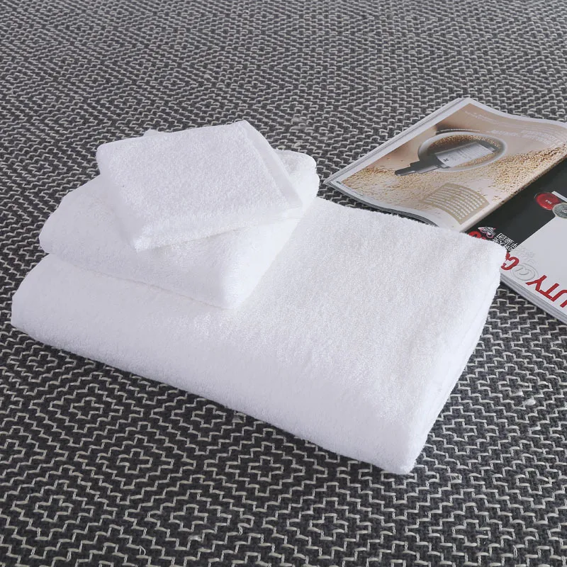 3Pcs 100% Cotton Bath Towel Set 32*32/40*80/70*140 White Large Bathroom Supplies | Дом и сад