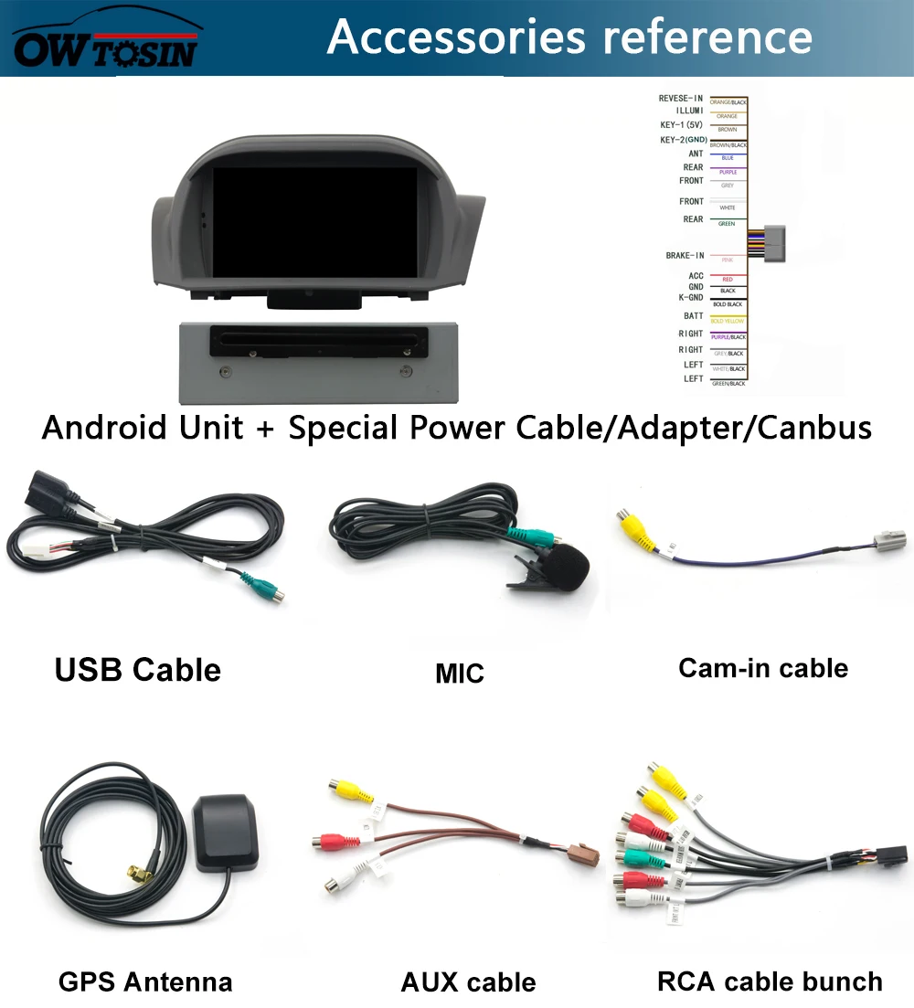" ips 1024*600 Octa 8 ядерный 4 Гб ram+ 64 Гб rom Android 9,0 автомобильный dvd-плеер для Ford Fiesta 2011- DSP радио gps Parrot BT Adas