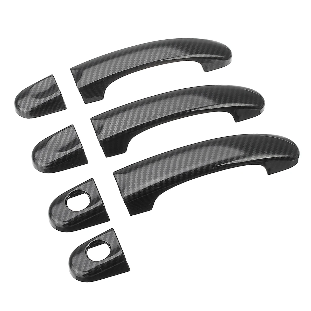 7pcs 3 DOOR CARBON 8 различных стилей 1 комплект дверные ручки крышки Накладка для VW TRANSPORTER для T5 2003 2004- для T6-up для CADDY VAN 2004 - Цвет: 7pcs 3 DOOR CARBON