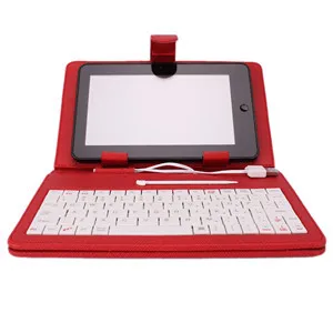 7&quot Tablet PC Leather Case Protective Jacket with USB Keyboard Red | Компьютеры и офис