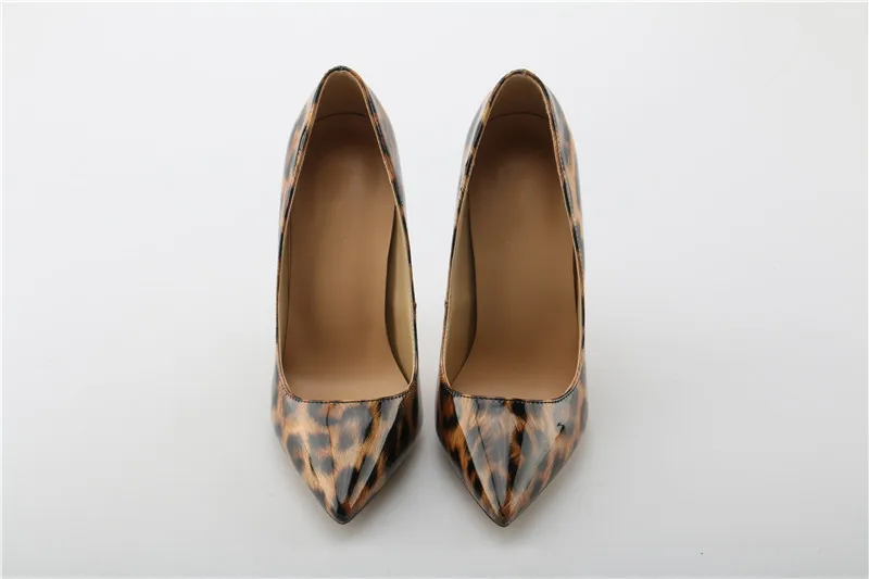 Patent Leather Women's Pumps Leopard Pattern Pointed Toe So Kate Stiletto Women Mutil Models Super High Heels Office Lady Shoes | Обувь