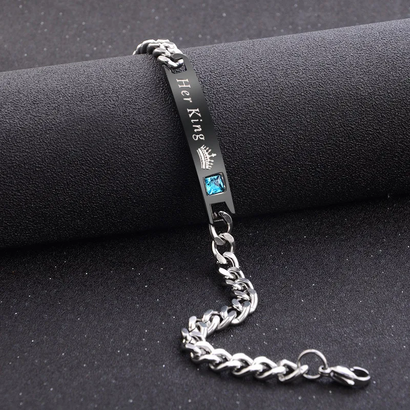 Модный стиль дизайн пара браслет черный золотой дикая рука jewelryнержавеющая сталь