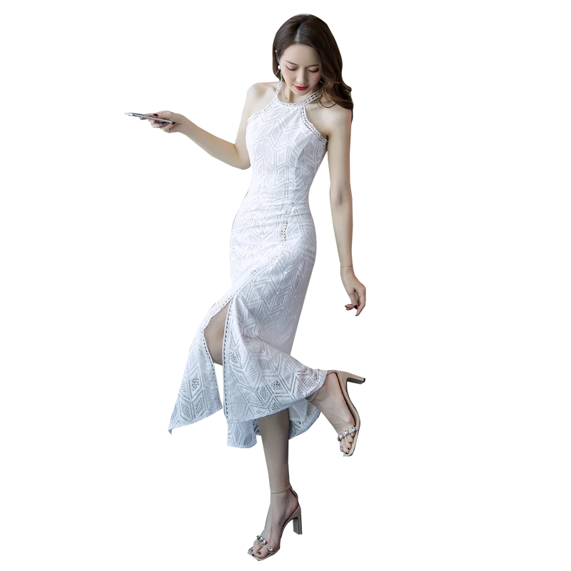 Летнее платье с круглым вырезом сексуальное тонкое женское бесплатная доставка