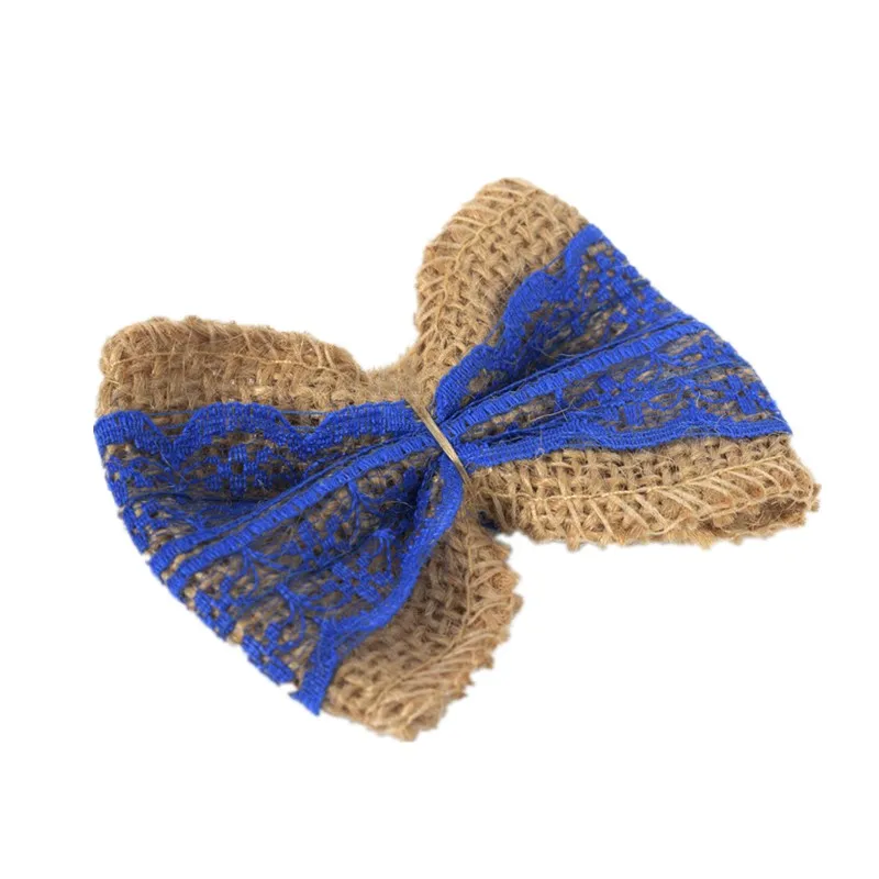 10 шт./лот Свадебные сувениры природа джутовый бант деревенский из мешковины