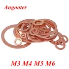 Медные Плоские Шайбы M3 M4 M5 M6 M7 M8, латунная плоская шайба медная плоская прокладка meson Латунное уплотнение