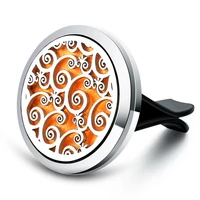swirl pattern perfume air freshener diffuser metal stainless vent freshener essential oil diffuse pendant new store promotion