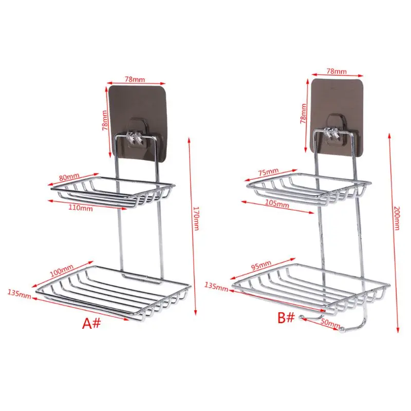 Настенный держатель для мыльницы присоска товарная полка двойной слой