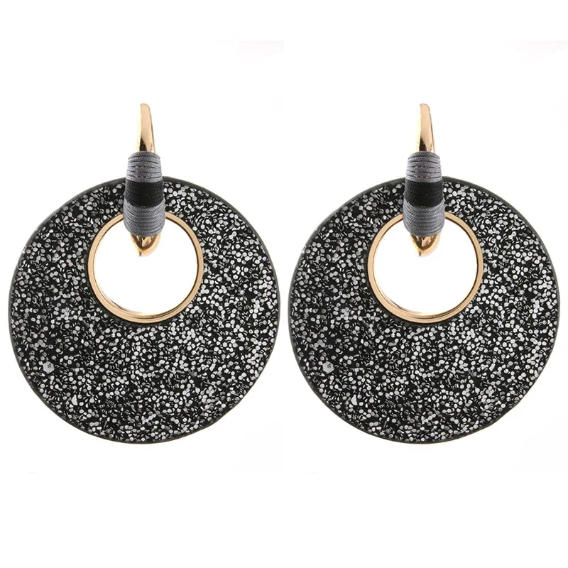 Длинные серьги подвески NeeFu WoFu круглые модные кожаные с тигром брендовые большие