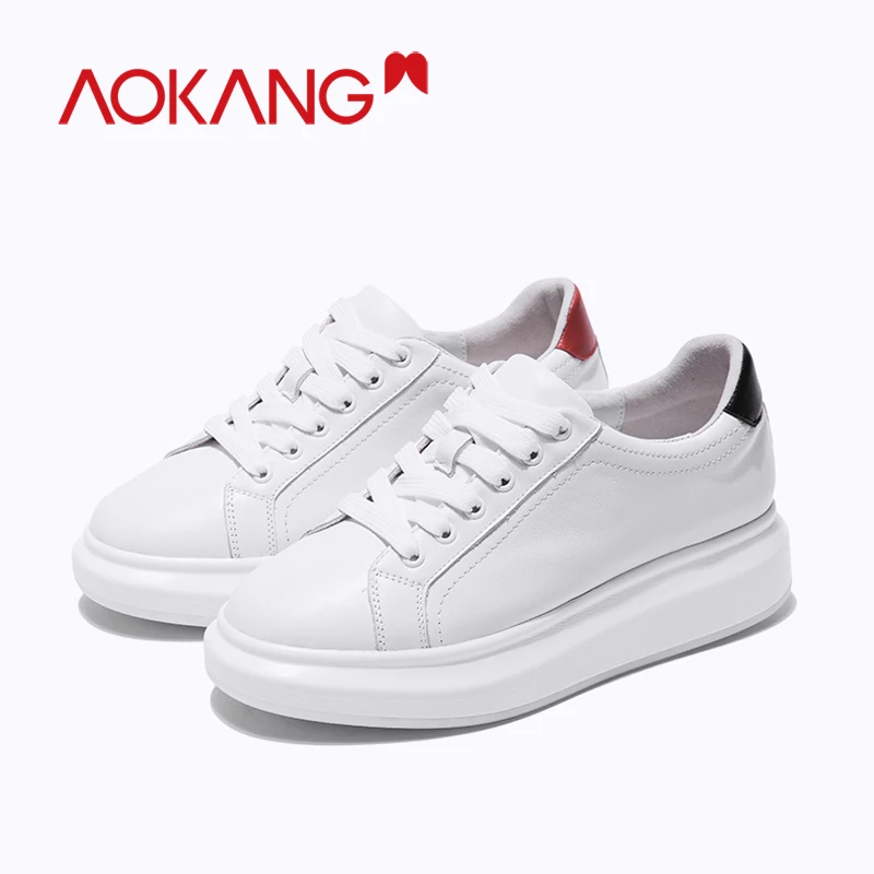 AOKANG/женские кроссовки коллекция 2019 года женская обувь на платформе с толстой