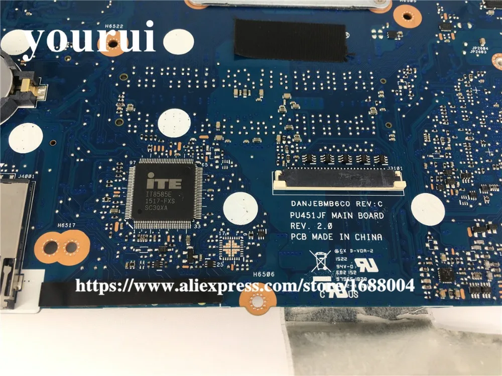 Материнская плата PU451JF для ноутбука ASUS PU451 PU451J REV2.0 HM87 socket 940 DDR3 GF 930M DANJEBMB6C0